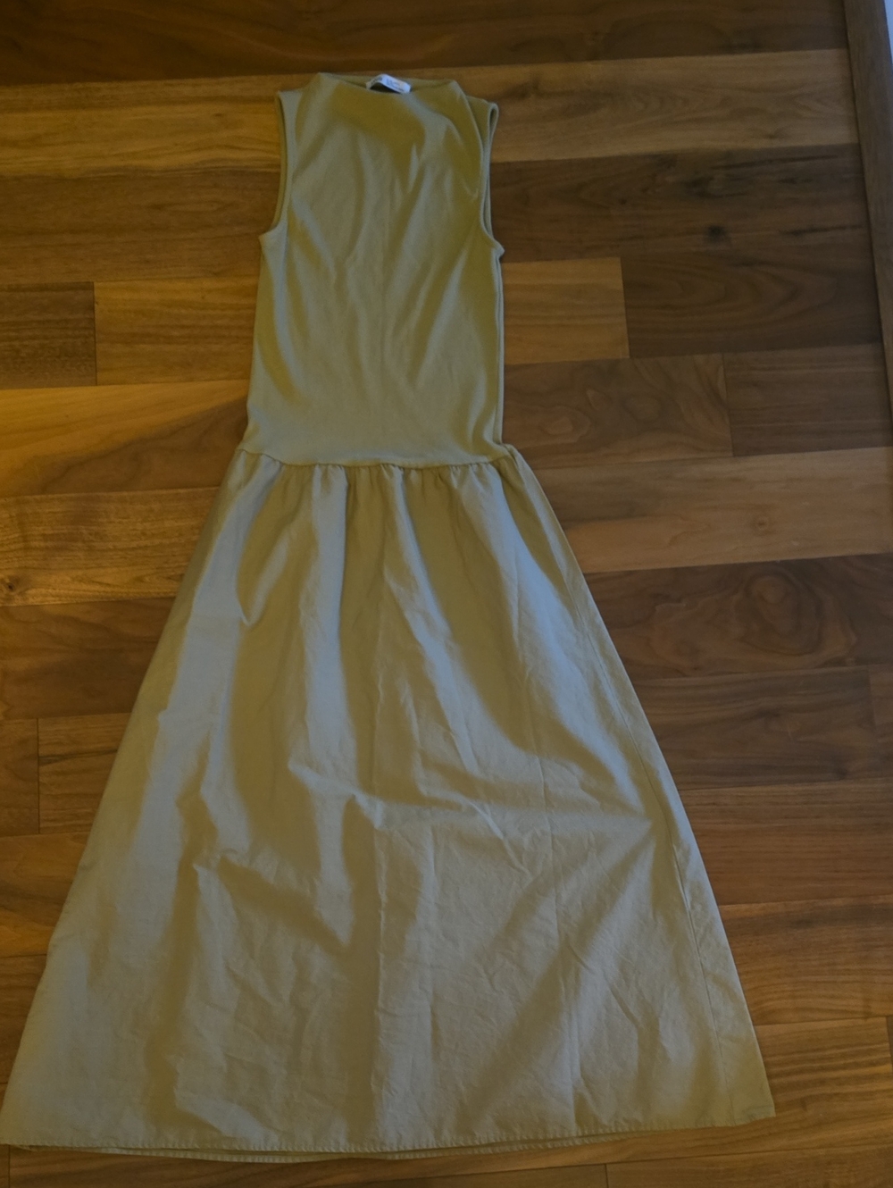 Mango Sleeveless Maxi Dress in Tan